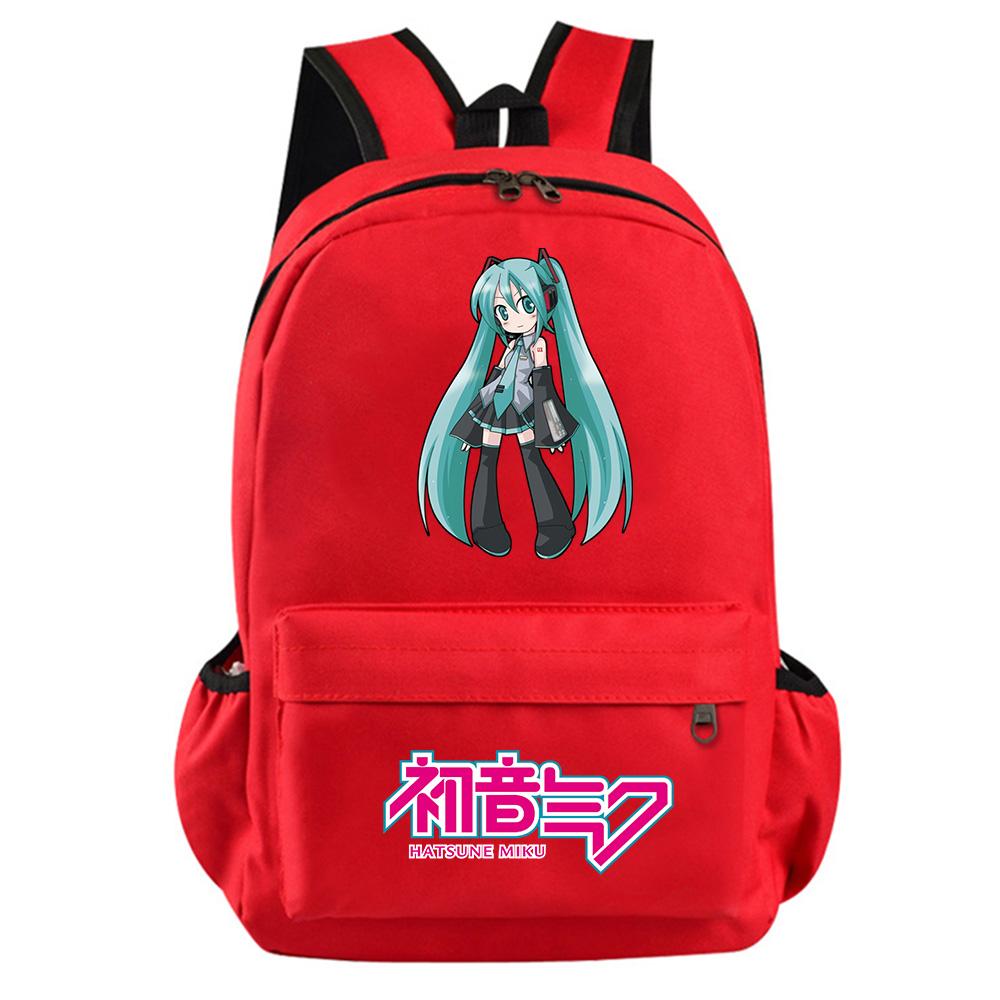 Anime Kreslený Batoh s Potiskem Hatsune Miku pro Teenagera Studenta Dívku Chlapce Školní Taška Velkokapacitní Vodotěsná Cestovní Taška Dárek