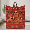 Marcus The Worm Ugly Christmas Plush Blanket Italian Brainrot Funny Throw Blankets for Home 150*125cm Ultra-Soft