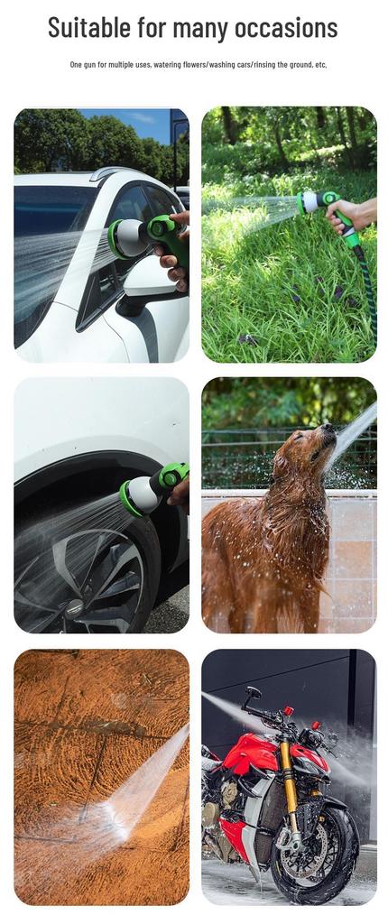 Retractable High-Pressure Hose: Versatile Car Wash & Garden Watering Tool for Easy Storage