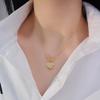 Zhaocai Ping An Lock Necklace National Style Copper Coin Pendant Light Luxury Simple Holiday Gift Collarbone Chain Starts Translationjavascript:;
