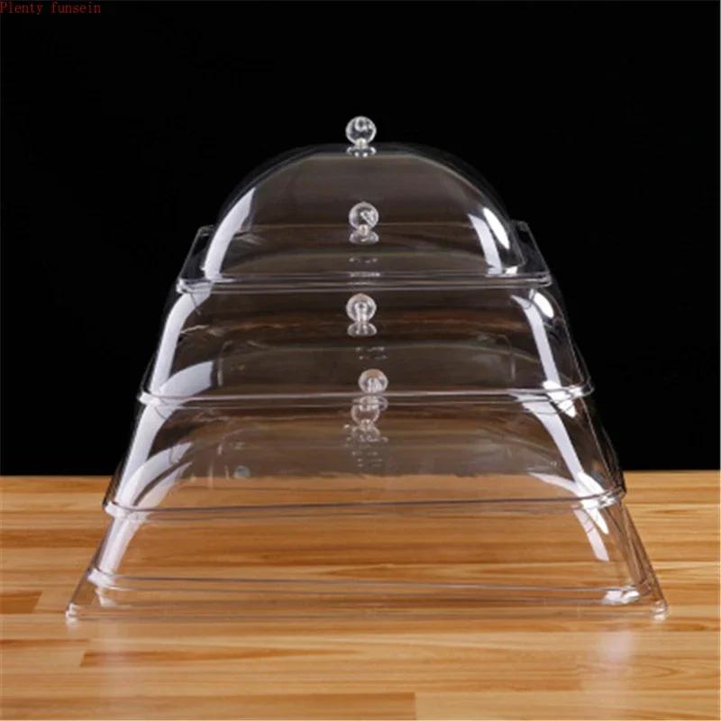 Transparent Round Dish Cover, Extra Large Rectangular Food Cover, Dust-proof PC Plastic, Highend Fresh-Keeping, 9 Sizes
