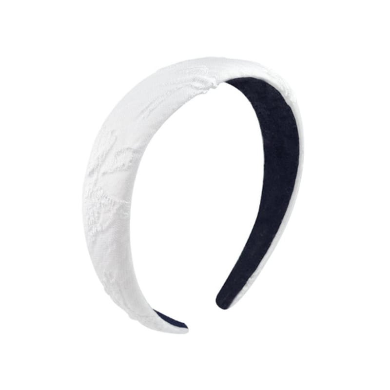 VVV Jacquard Ribbon Volume Hairband _ White