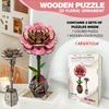 Wacocetoy Cross-Border Carnation Puzzle 3D Wooden Diy Coloring Toy 2-In-1 Set Handmade Puzzle