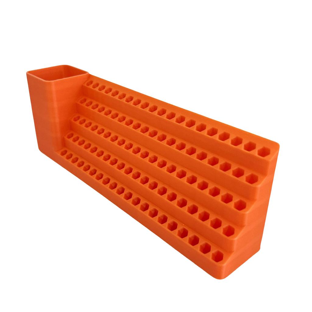Pegboard Screwdriver Bit Organizer Toolbox with 20 25 50 10 Slots Plastic Storage Case for DIY Professional