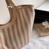 Vintage Handbag Striped Bag Women's Large Capacity Shoulder Bag