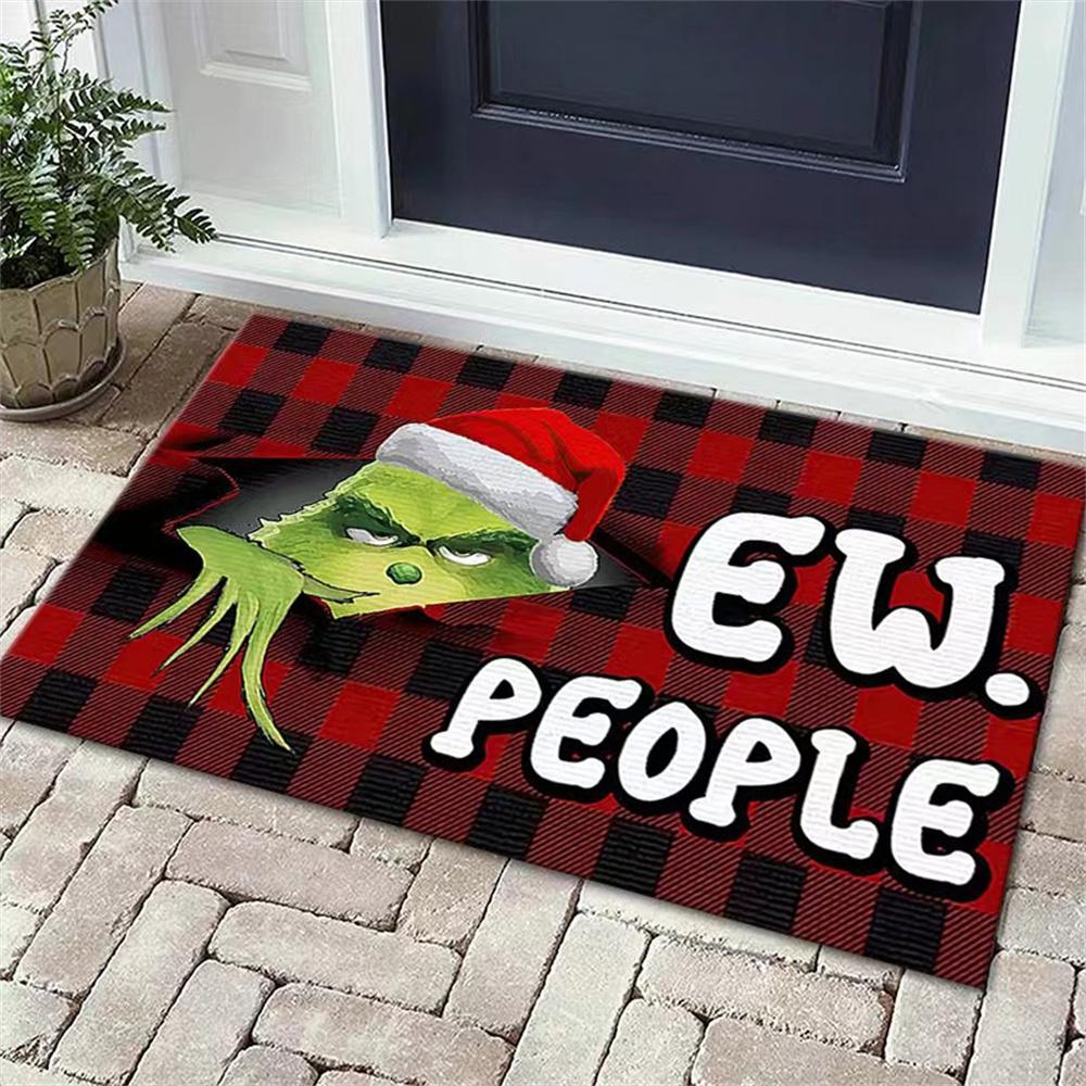 Grinch Christmas Festival Decoration Front Door Carpet Indoor Outdoor