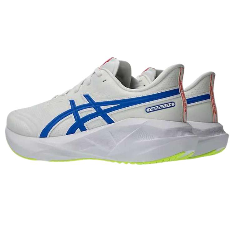 ASICS Men's NOVABLAST 5 ATC Neutral Running Shoes White Tuna Blue 1011C137-100