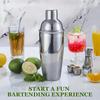 Cocktail Shaker Set, 23-Piece Boston Stainless Steel Bartender Kit Cocktail Recipes Booklet, Professional Bar Tools for Drink Mixing