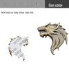 Wolf Head Metal Car Badge: Personalized Sticker & Logo