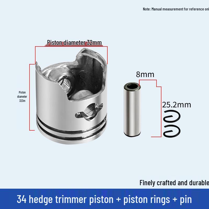Four-Stroke Lawn Mower Piston Ring & Two-Stroke Brush Cutter Piston Assembly 