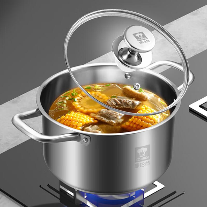 KOMBBACH 304 Stainless Steel Honeycomb 3-Piece Cookware Set