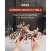 ROKR 3D Wooden Motorcycle Puzzle-Wood Model Car Kits To Build for Adults-Brain Teaser Gearjits Puzzle-1:8 Scale Cruiser Motorcycle As A Gift for