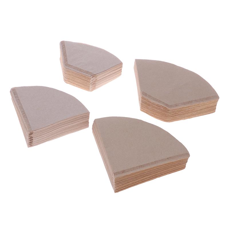 100X Eco-Friendly Unbleached Original Wooden Hand Drip Paper Coffee Filter Bag