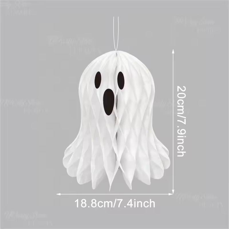 

1SET Halloween Hanging Ornaments Ghost Honeycomb Paper Lanterns for Halloween Party Home Indoor Outdoor Yard Decorations Props 1pcs