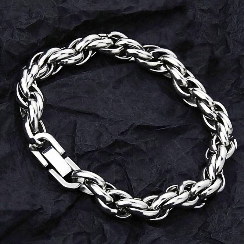 Klassisches Edelstahl Cuban Link Armband Mode Herren Street Hip Hop Punk Titanstahl Armband Mode Herrenschmuck Geschenk
