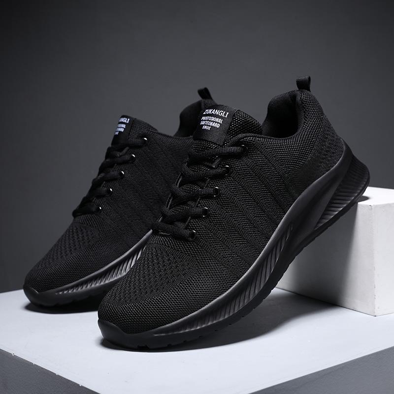 

Fashi Breathable Black Red Male Sports Shoes Sneakers For Men Tenis Masculinos Autumn Mens Casual Shoe Zapatillas Hombre 38 чёрный