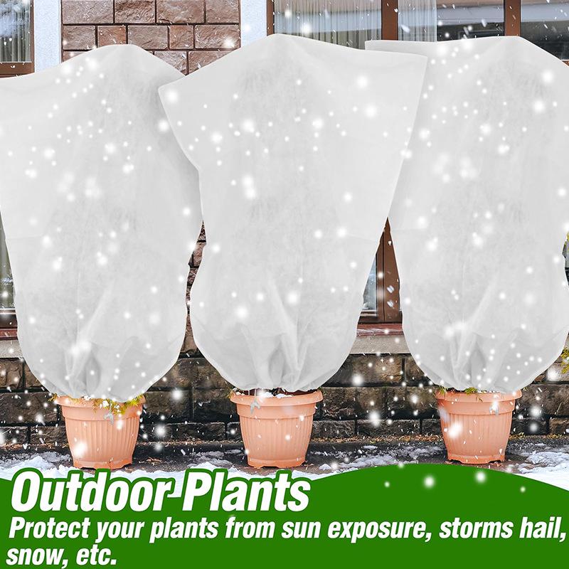 Winter Anti-Freeze Non-Woven Protective Cover with Insect-Proof Drawstring