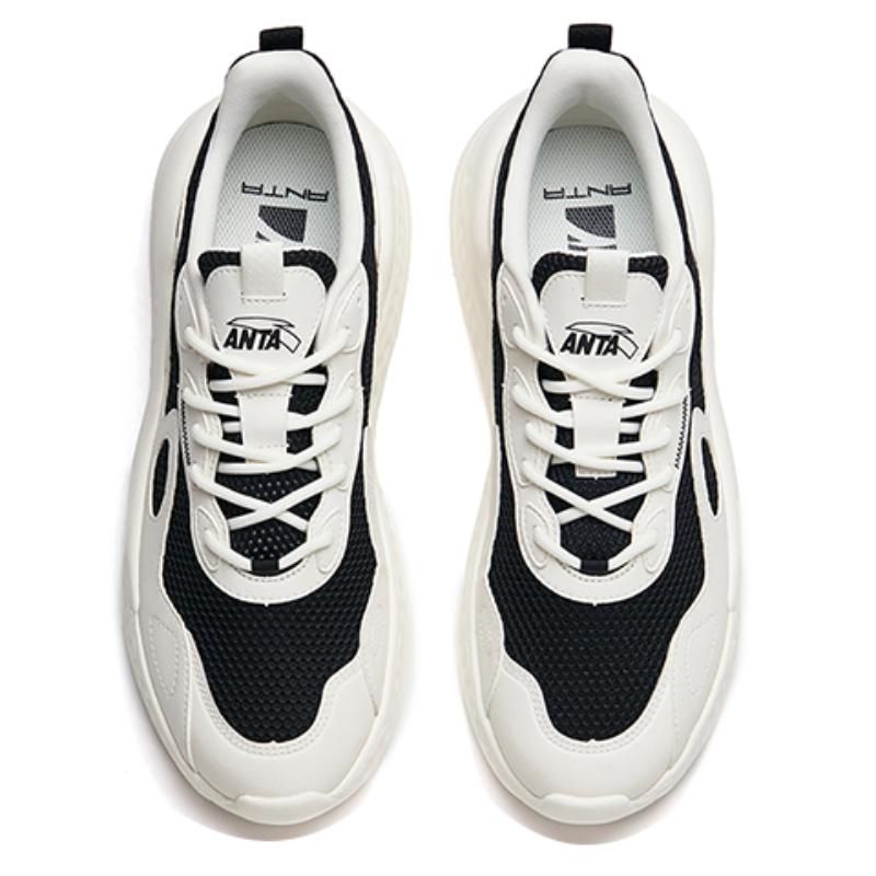 Anta Life Collection Low-Top Sports Casual Shoes Men's White Black Sneakers 112238869S-2