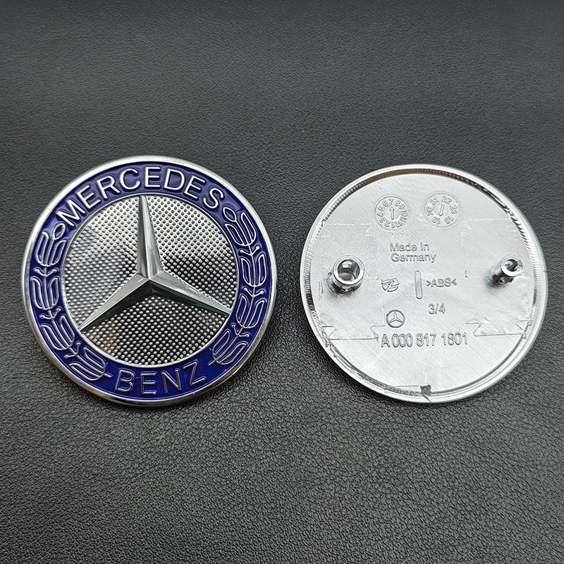 

for MB Mercedes Benz GLA CLA CLS A45 C63 A B 3D 2pins 57mm Car Front Hood Emblem A0008171801 Star Logo Bonnet Badge Accessories