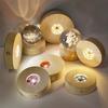 Xiaomi Creative DIY Wooden Luminous Lamp Holder Touch Switch Rechargeable LED Light Dispaly Base Crystal Glass Resin Art Ornament