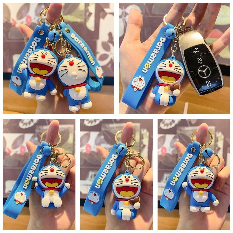 Keychain Doraemon Pvc Figurine Car Keyring Schoolbag Pendant Gifts Halloween