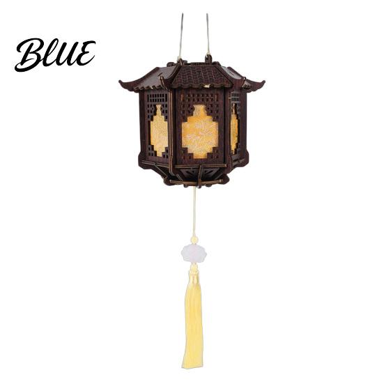 Adults Kids Lantern Kit DIY Vintage Palace for Kids Chinese Style Wooden Frame Fame Crafts Brocade Crafts Making Material Set Mid-Autumn Festival