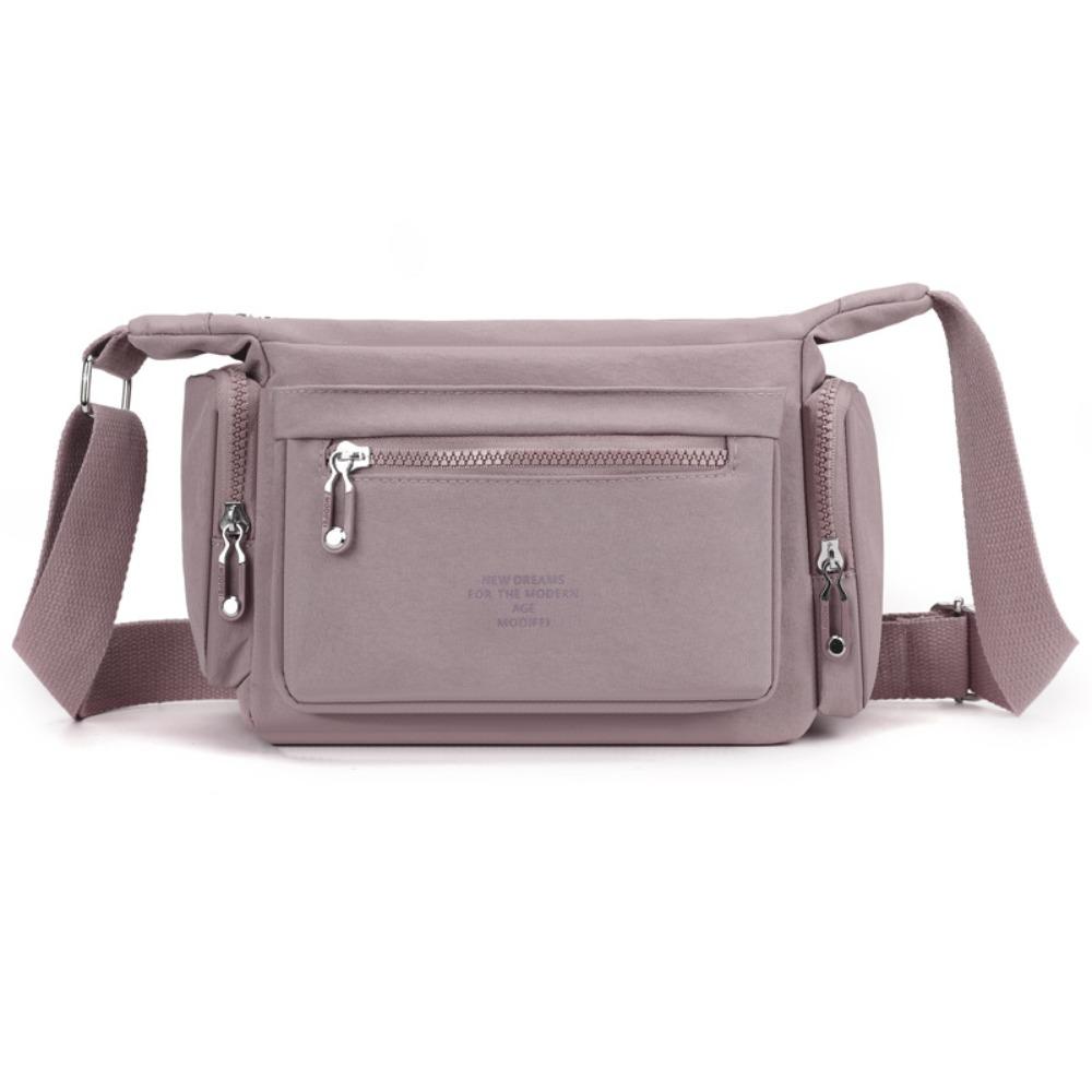 

Lightweight Multipockets Shoulder Bag Portable Mobile Phone Bag Fashion Nylon Crossbody Bag Travel фиолетовый