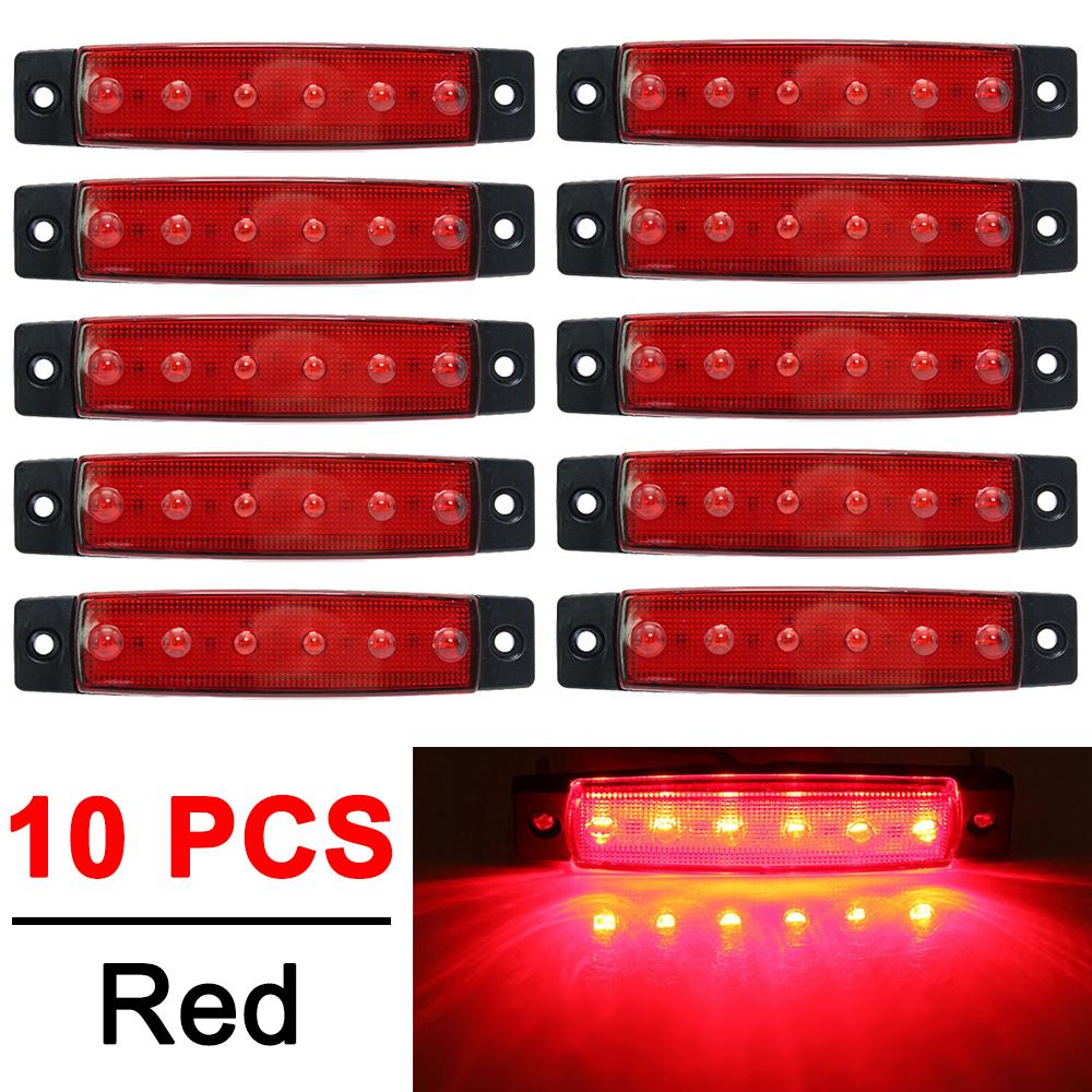 10 PCS Car External Turn Signal LED Lights 24V 12V Auto Bus Truck Lorry UTE Trailer Tail Warning Lamp Brake Indicator LightsTurn Signal 2