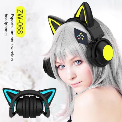 Cat Ear Wireless Earphone Stereo Music Gaming Headphone Hotel Laptop