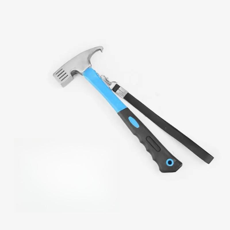 Multifunktionaler Adlerbeilhammer Hochkohlenstoffstahl Schafshornhammer Nagelzieher Geeignet für Zeltplane Befestigung