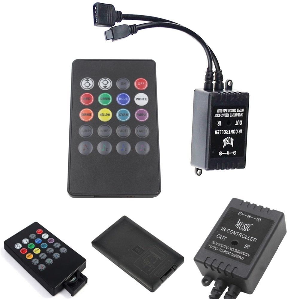 3528 RGB-LED-Streifen, flexibles Licht, 10 m, 600 LEDs/m, Musik, IR-Fernbedienung, DC12 V, Heimdekoration