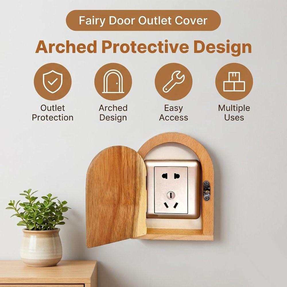 No-Drill Wood Outlet Cover Handmade Light Switch Cover Decorative Wall Outlet Protector  Home Decor