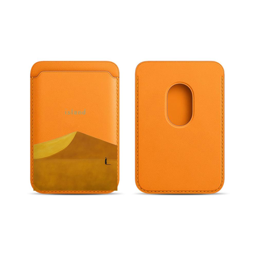 

Закат на пустынном острове Чехол-кошелек для телефона с держателем для карт For Magsafe Магнитный тонкий кошелек Задний карман для iPhone 17 16 Pro Для чехла Samsung