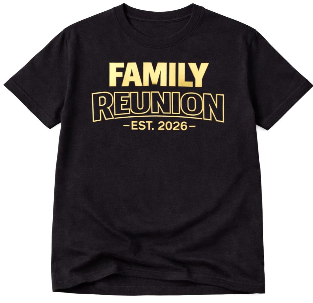 Custom Family Reunion T-Shirt Est 2026 Personalized Last Name Tee L