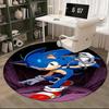 1pc Sonic the Hedgehog Round Carpet - Anime Design Office Chair Mat, Non-Slip Rug for Home Decor, Seasonal Gift, Suitable for Office, Living Room