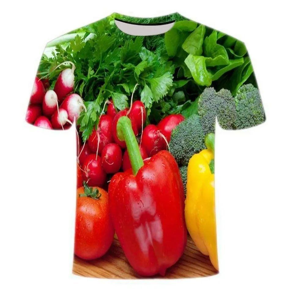 

Summer Round Neck Chili Pattern 3D Print Top Fashionable Casual Short Sleeved Men s and Women s Unisex T-shirts 6XL