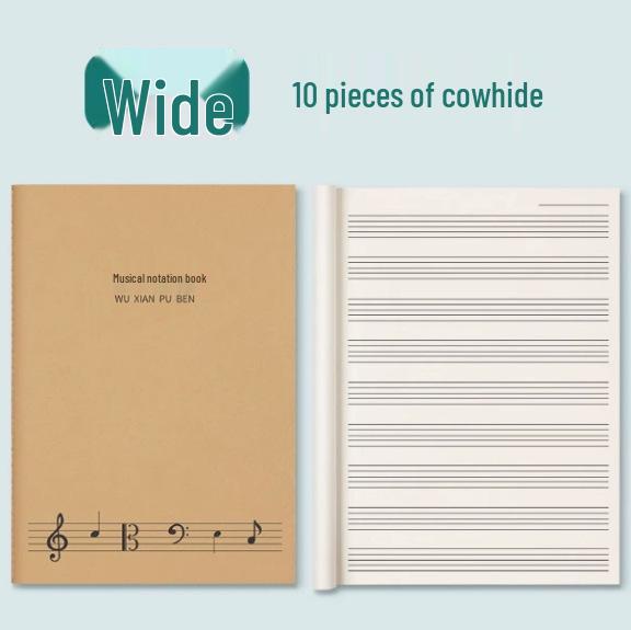Beginner Music Score & Practice Book with Large Spacing and Music Theory Notes