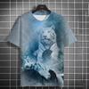 Animal Men's T-shirt 3d Tiger Print Men's Tops Casual Short Sleeve Simple T-shirt Summer Round Neck T-shirt Men's Ultra Clothing