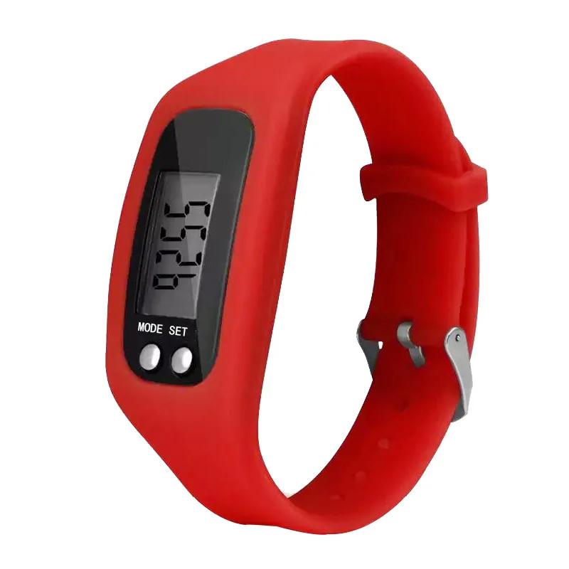 Silicone Electronic Pedometer Wristband Watch Multifunctional Pedometer  Health Sports LED Electronic Watch Bracelet