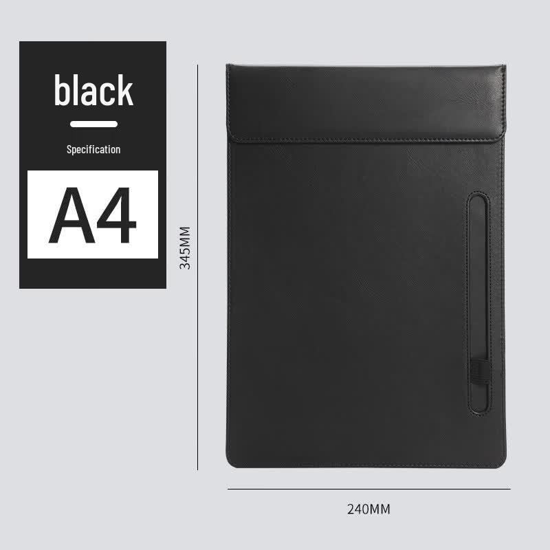 A4 PU Leather Magnetic Signature Pad Folder with Pen Slot