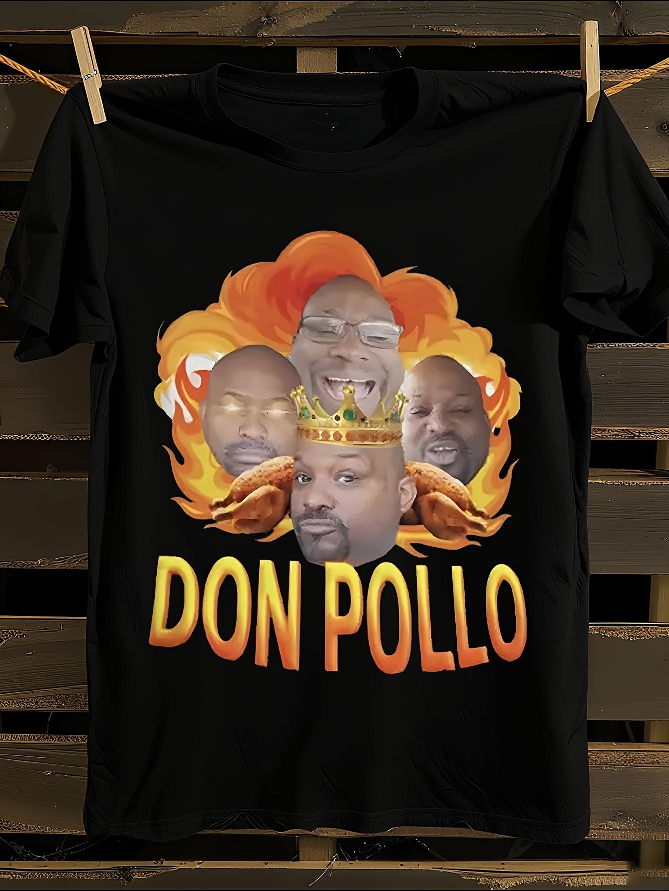 

Don Pollo King of Ohio Funny Meme T-Shirt Mens Tshirt Womens Tshirts with Letters Print Short Sleeves T-Shirt Casual Street Tee Shirt Top XL
