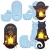 DIY Cat Shaped Candle Mold Halloween Wall Mounted Epoxy Resin Silicone Candle Mold Holiday Party Decoration Production Kit