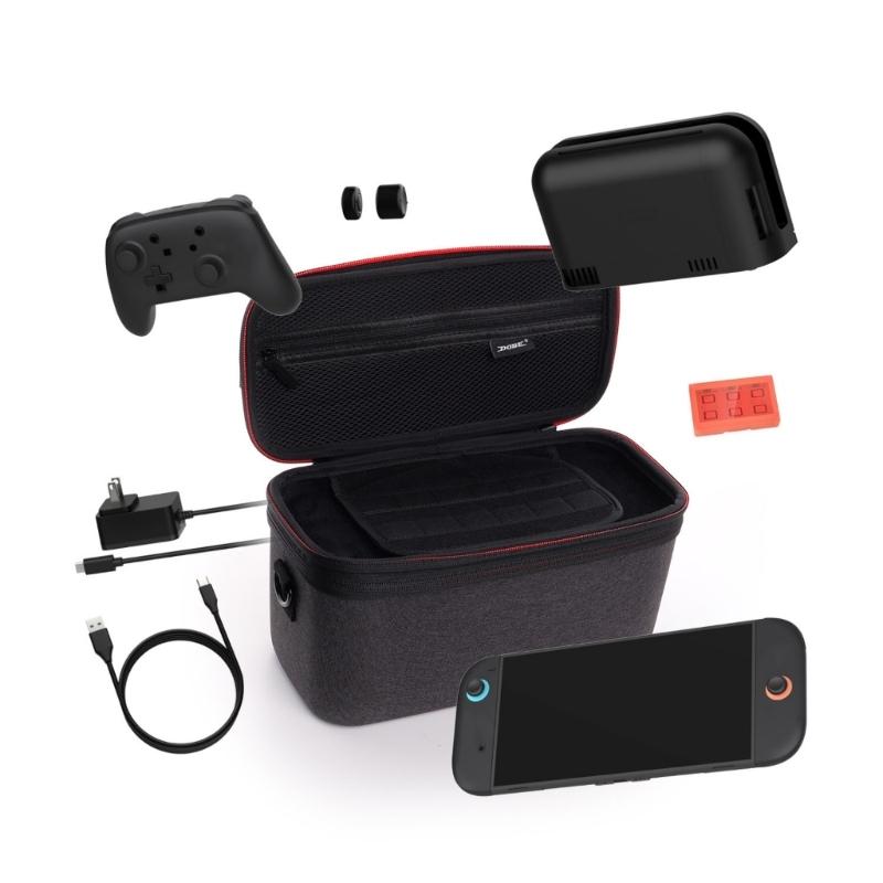 Gaming Console Case Storage Bag Travel Pouch Waterproof Shockproof with Secure Interior Lining For Easy Carry Organizers