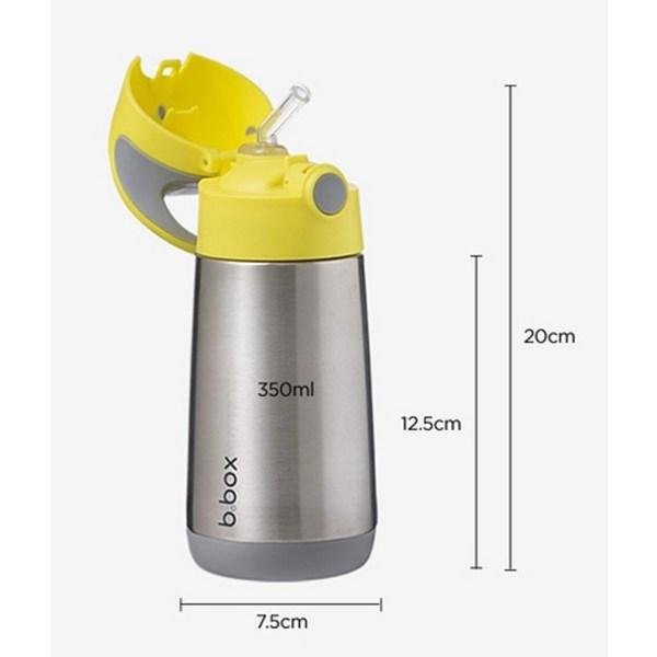 Tasse à paille en acier inoxydable Bibox 350 ml, rose indigo, 1 pièce