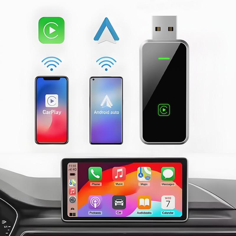 Carplay Wireless Adapter Android Auto 2in 1 Smart Dongle 2025 5G WIFI For iphone Android Phone For BMW X1 X3 X4 X5 X6