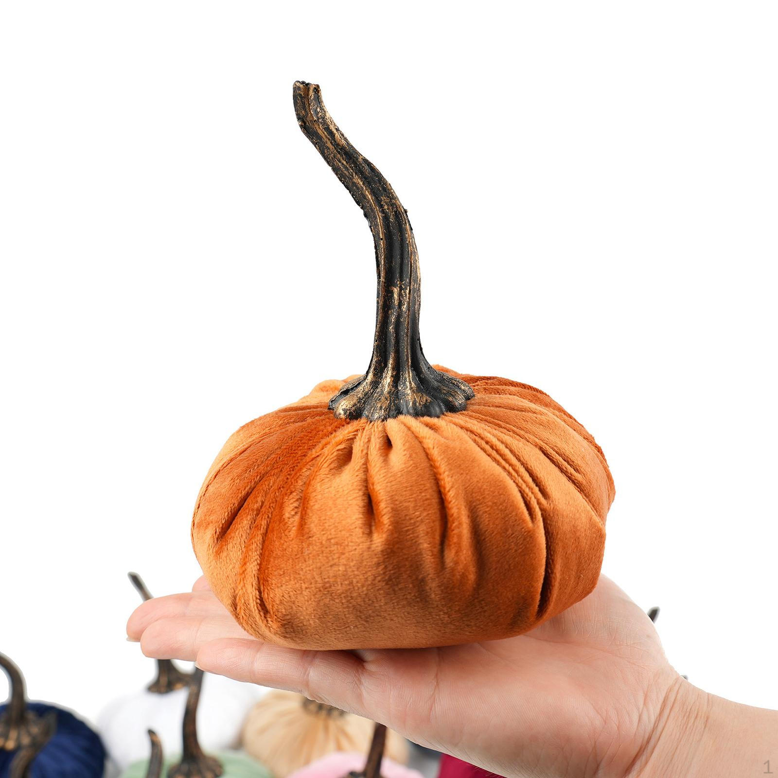 

Искусственная тыква - Из бархата, для урожая, свадьбы, украшения стола, 12cm