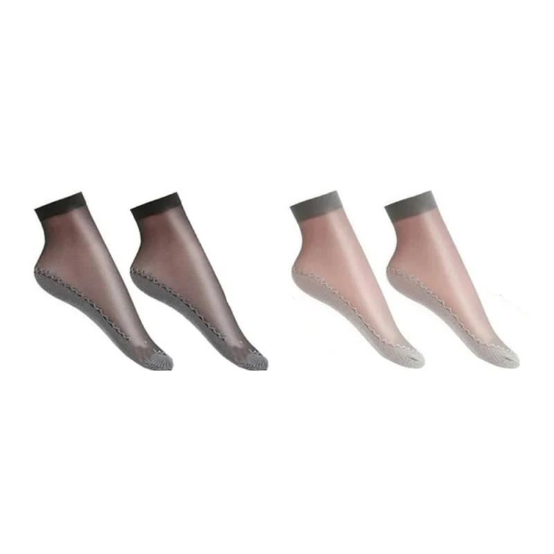 

2/10 пар Весна Лето Женские Мягкие Носки Бархатные Шелковые Носки Нескользящая Подошва Сращенные Прозрачные Женские Ультратонкие Дышащие Носки EUR 35-40