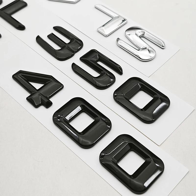 3D ABS Car Letters Badge Sticker Rear Trunk Logo SL350 SL400 SL500 Emblem For Mercedes Benz SL350 SL400 SL500 R230 R231 R129 RL2