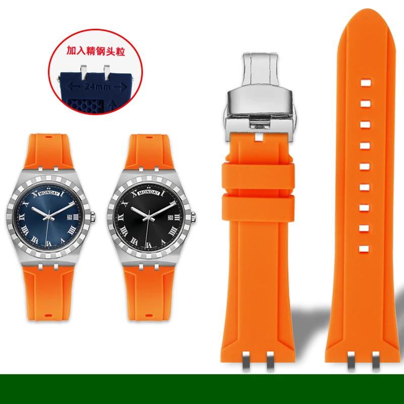 Rubber watchband For Tudor Royal Series M28600 M28603 Tito dial 41mm modified Waterproof silicone men strap accessories