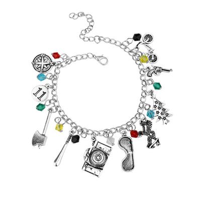 Anime Stranger Charm Bracelets Handmade Enamel Pendant Cartoon Jewelry Accessories for Women Cosplay Gifts